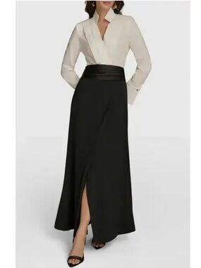 donna karan blazer maxi dress Donna Karan Crepe Coat Dress - Pristine